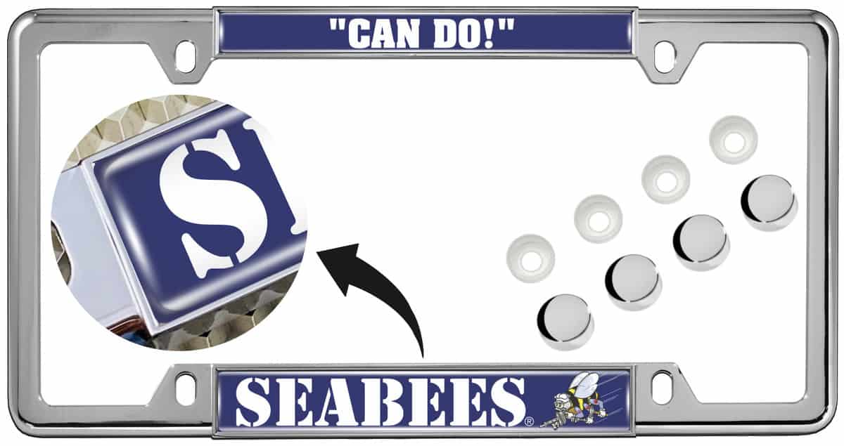 U.S. Navy Seabees - Car Metal License Plate Frame